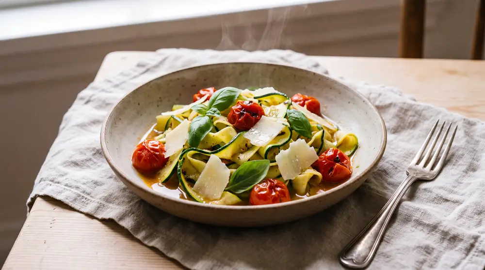 Pâtes aux légumes du frigo